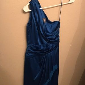 Royal Blue Silk Dress